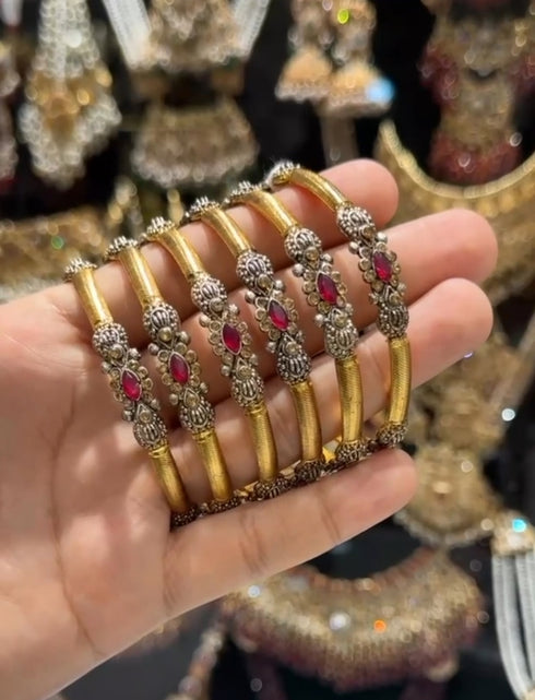 Regal Ruby Antique Bangles